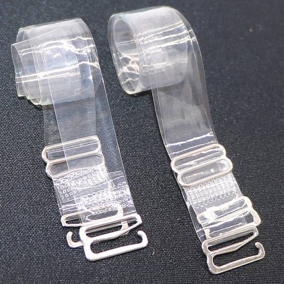 1 Pair Of Transparent Silicone Bra Straps - Picture 3 of 6